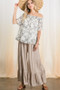 CES FEMME Floral Print Off Shoulder Top