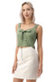 ICEBIRD Bow Tie Ruched Strap Crop Top
