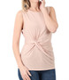 ITY KNOT-FRONT SLEEVELESS TOP AVAILABLE IN 2 COLORS