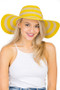 Stripe Classic Floppy Sun hat with Metallic Threading 3 Colors