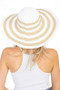 Stripe Classic Floppy Sun hat with Metallic Threading 3 Colors
