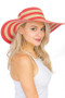Stripe Classic Floppy Sun hat with Metallic Threading 3 Colors