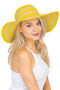 Stripe Classic Floppy Sun hat with Metallic Threading 3 Colors