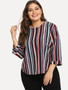Plus Size Striped Top