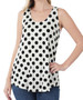 POLKA DOT SLEEVELESS ROUND NECK TOP IN 2 COLORS