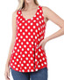 POLKA DOT SLEEVELESS ROUND NECK TOP IN 2 COLORS