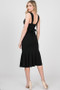 TWENTY TEN SLEEVELESS MIDI DRESS WITH PLUNGE NECK LINE