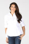 LONG SLEEVE DENIM TOP WITH EMBROIDERY/STUDS ON BACK WITH PEPLUM