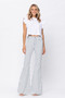 Judy Blue High Waist Pin Striped Super Flare Jeans 