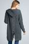 Cardigan with Laced Back and Hoodie