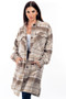 26 International Heavy Flannel Brushed Long Plaid Shacket
