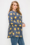 CURVY LOVEY PLUS SIZE LONG SLEEVES STAR PRINT TOP