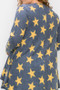 CURVY LOVEY PLUS SIZE LONG SLEEVES STAR PRINT TOP
