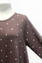CURVY LOVEY PLUS SIZE LONG SLEEVES POLKA DOT PRINT TOP