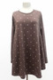CURVY LOVEY PLUS SIZE LONG SLEEVES POLKA DOT PRINT TOP