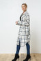 AKAIV PERFECT OVERSIZED MIDI LENGTH PLAID SHIRT