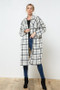 AKAIV PERFECT OVERSIZED MIDI LENGTH PLAID SHIRT