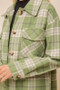 HEM AND THREAD Plaid Button Down Shacket (Jacket)