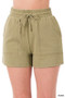 FRENCH TERRY DROP SHOULDER TOP & DRAWSTRING SHORTS SET