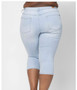 JUDY BLUE PLUS SIZE MID RISE LIGHT DENIM CAPRI