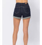 JUDY BLUE STONE WASH CUFFED SHORTS
