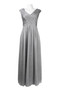 CACHET CROSSED BODICE BEADED A-LINE CHIFFON DRESS