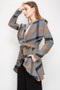 HYFVE Shawl Collar Drape Open Front Belted Jacket