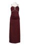 Cachet Sweetheart Neckline Rhinestone Detail Ruched Glittered Jersey Dress