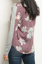 JW DESIGNS Long Sleeve Floral Blocked Top