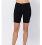 JUDY BLUE HI-RISE CUFFED BERMUDA SHORTS BLACK