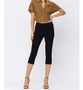 JUDY BLUE MID-RISE BLACK SKINNY CAPRI JEANS