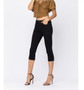JUDY BLUE MID-RISE BLACK SKINNY CAPRI JEANS