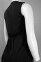 WALTER BAKER SLEEVELESS DRAPED SOLID JERSEY DRESS