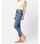JUDY BLUE HI-RISE RELAXED SUNFLOWER POCKET CROPPED JEANS