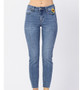 JUDY BLUE HI-RISE RELAXED SUNFLOWER POCKET CROPPED JEANS