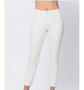 JUDY BLUE HIGH RISE WHITE CUFFED BOYFRIEND