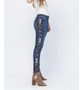 JUDY BLUE MID-RISE WESTERN PRINT RELAXED FIT JEANS