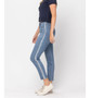 JUDY BLUE HIGH WAIST SIDE FRAY SLIM FIT JEANS