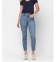 JUDY BLUE HIGH WAIST SIDE FRAY SLIM FIT JEANS