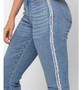 JUDY BLUE HIGH WAIST SIDE FRAY SLIM FIT JEANS
