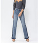 JUDY BLUE HIGH WAIST SIDE SEAM DETAIL STRAIGHT LEG JEANS