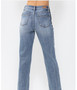 JUDY BLUE HIGH WAIST SIDE SEAM DETAIL STRAIGHT LEG JEANS