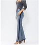 JUDY BLUE HIGH WAIST SIDE SEAM DETAIL STRAIGHT LEG JEANS