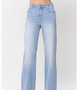 JUDY BLUE PLUS SIZE HIGH WAIST POCKET DETAILS WIDE LEG JEANS