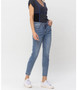 JUDY BLUE HIGH WAIST CROSSED OVER WAISTBAND RELAXED JEANS