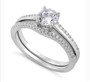 Sterling Silver Engagement Set CZ Ring