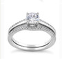 Sterling Silver Engagement Set CZ Ring