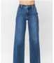 JUDY BLUE HIGH WAIST DOUBLE BUTTON WIDE LEG JEANS