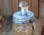 MJL Tiki Torch Oil Lamp Lid in Galvanized Metal for Regular Mouth Mason Jars Set of 2