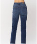 JUDY BLUE HIGH WAIST SUSTAINABLE COOL DENIM CUFFED BOYFRIEND JEANS